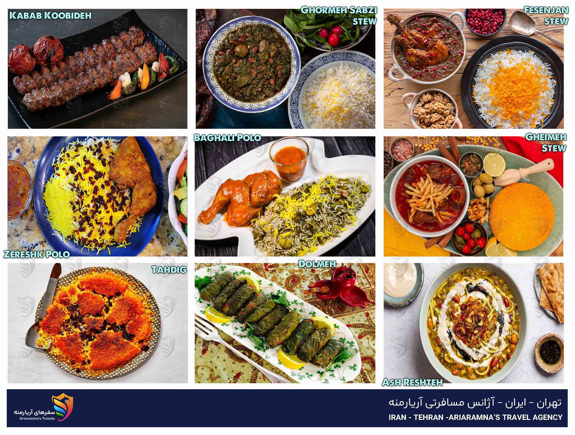 TOP DISHES IN Visit Iran